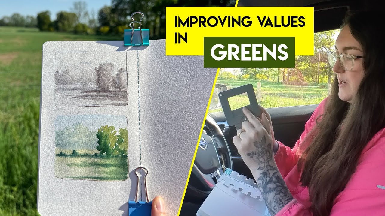 Plein Air Watercolor Study Session ✶ The journey to improve values & color