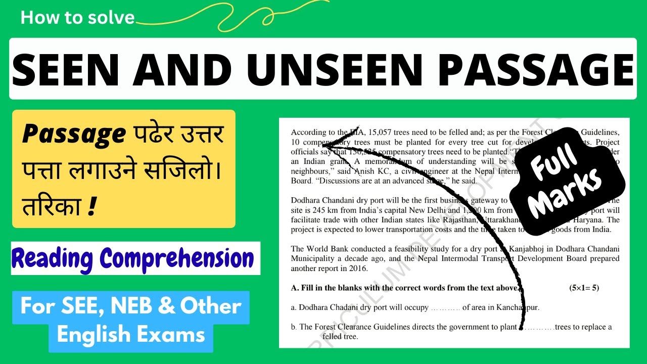 Seen and Unseen Passage Solving Tricks | SEE, NEB Compulsory English | Reading Comprehension