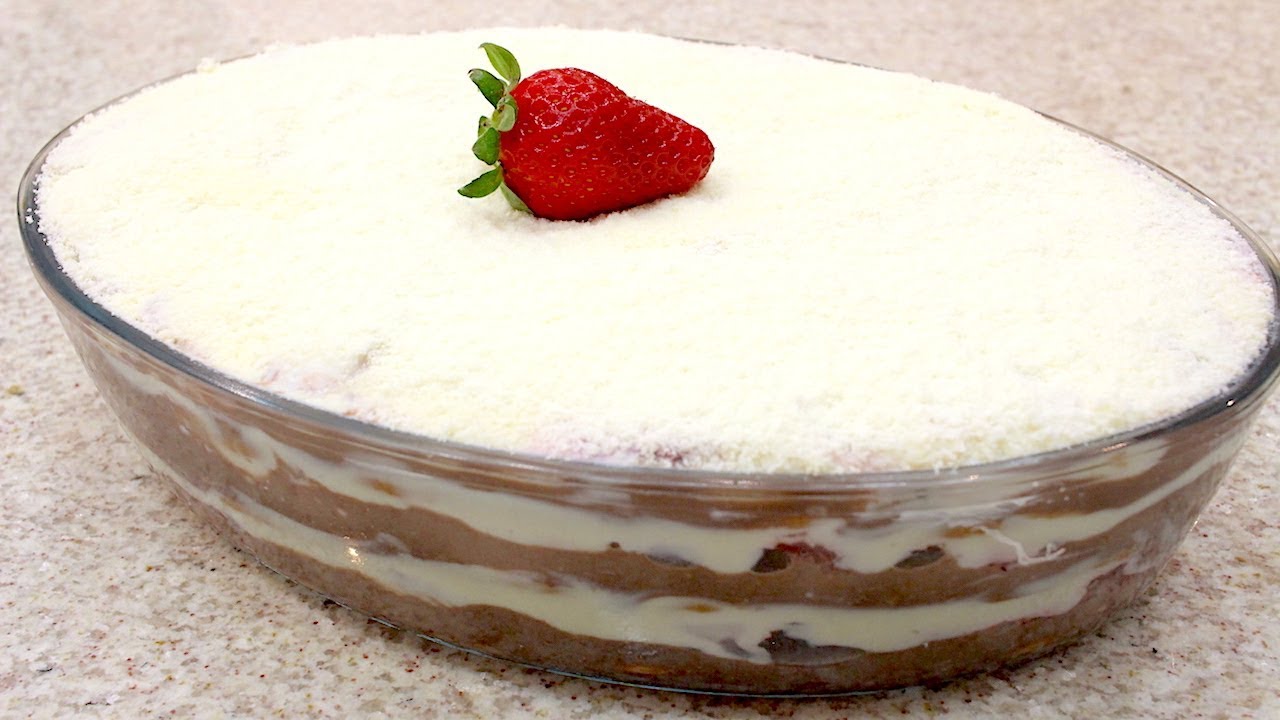 SOBREMESA DE MORANGO -  PAVÊ FÁCIL- RÁPIDO - SABOR MARAVILHOSO - RECEITA DE VÓ - Isamara Amâncio