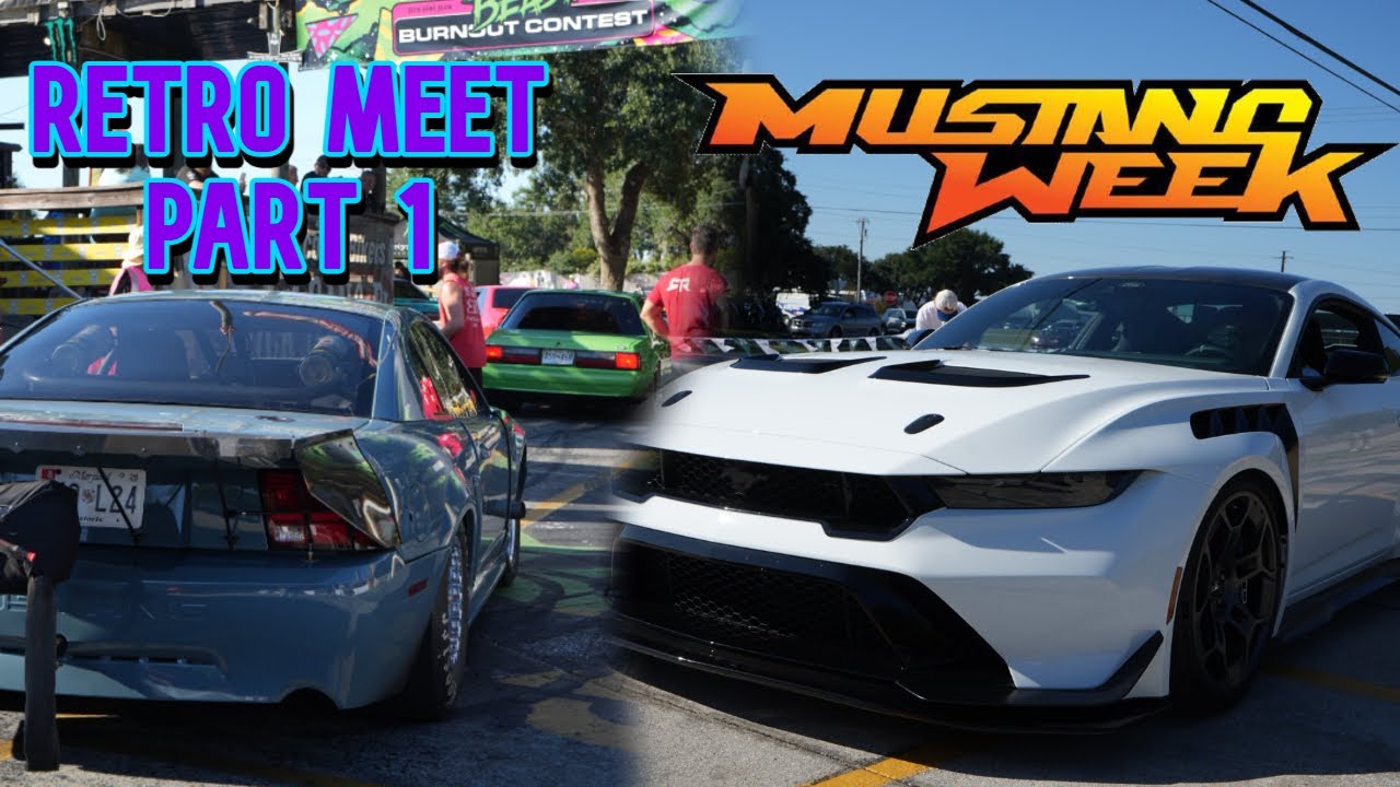 Mustang Week Retro Meet 2025 | Pull-Ins, Pull-Outs & Drive-Bys + TWO Mustang GTDs! (Part 1)