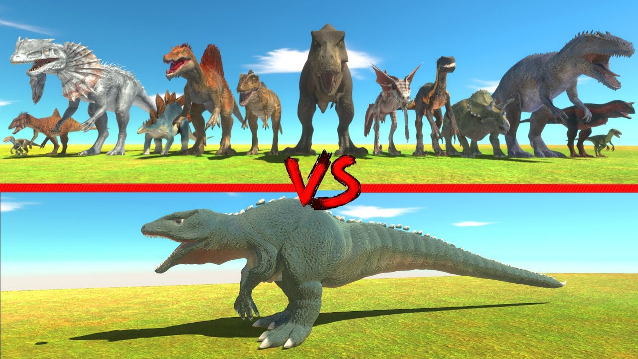 Gorosaurus in Battle with All Dinosaurs - Animal Revolt Battle Simulator