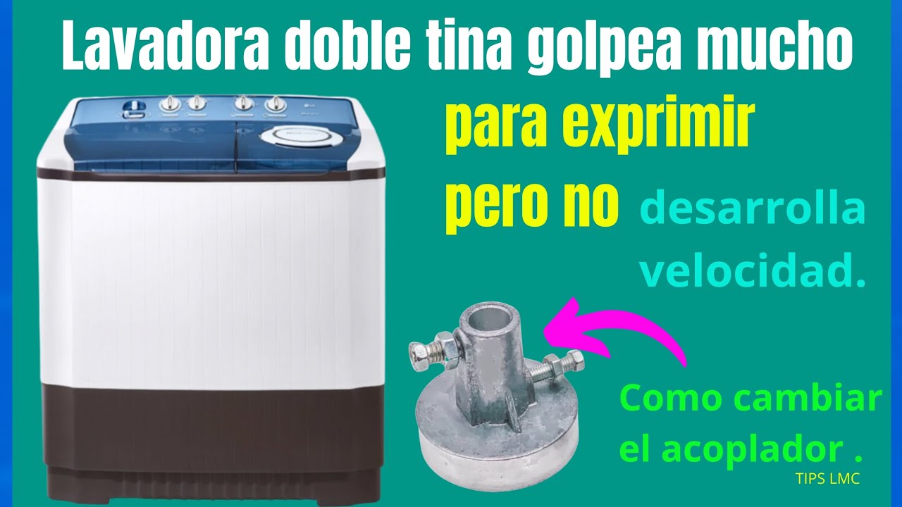 C&oacute;mo reparar lavadora que no seca. El tambor se sacude y no toma velocidad.  C&oacute;mo cambiar acoplador.