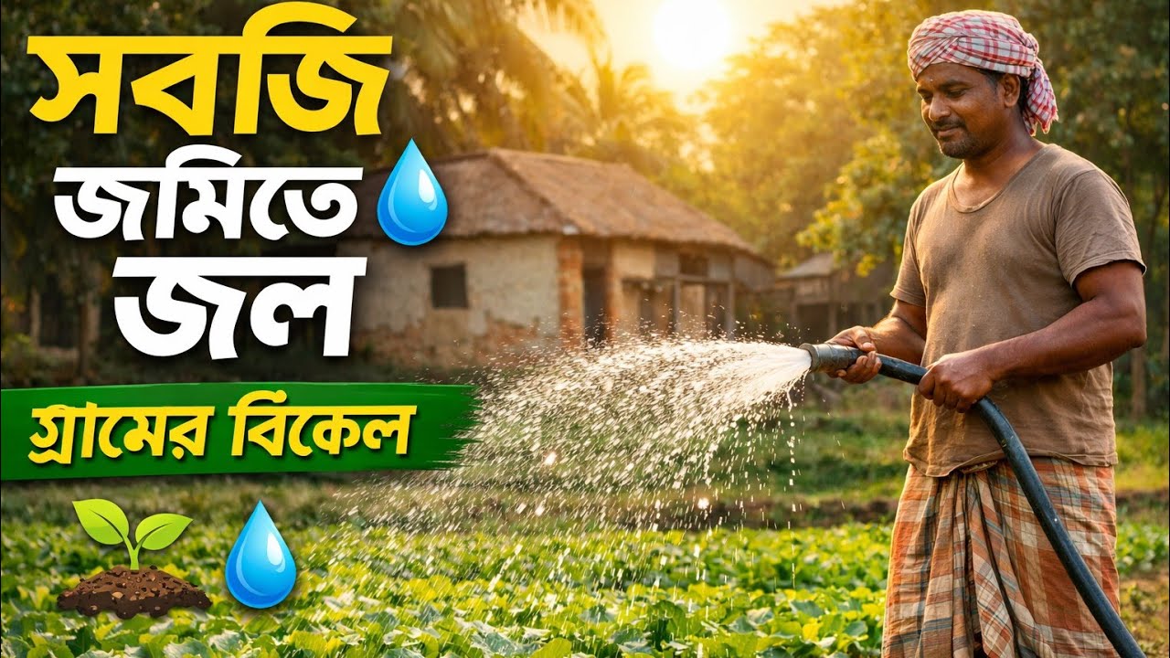 বিকেলে সবজি জমিতে জল পাওয়া🌿 গ্রামের চাষাবাদ | Village Farming vlog || Sb Akash Kumar Vlog 