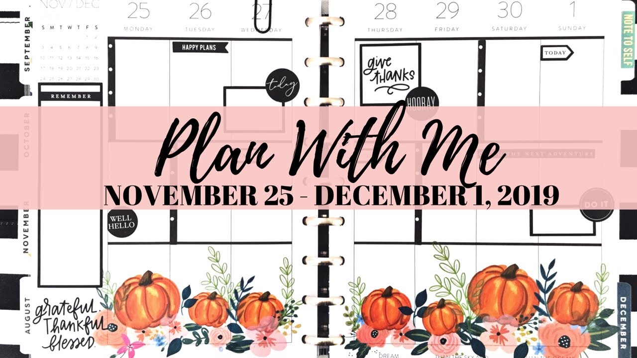 PLAN WITH ME | Classic Happy Planner | November 25-December 1, 2019