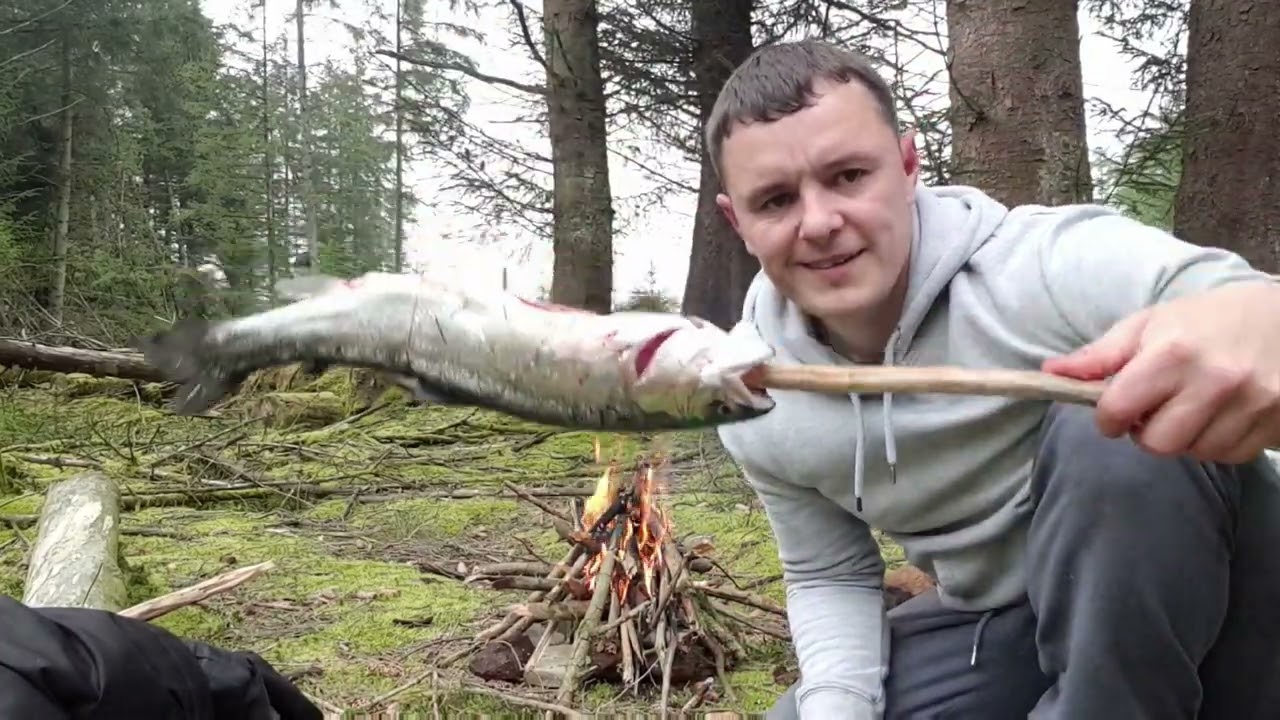 ловля и приготовление форели в стиле бушкрафт/жизнь за счет даров природы