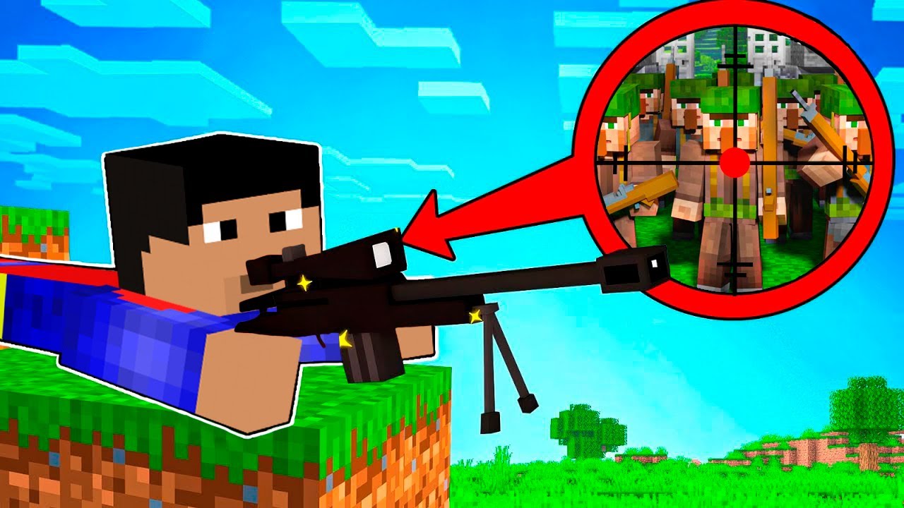 JUGUÉ UN BATTLE ROYALE CONTRA LOS ALDEANOS EN MINECRAFT TROLL 😱