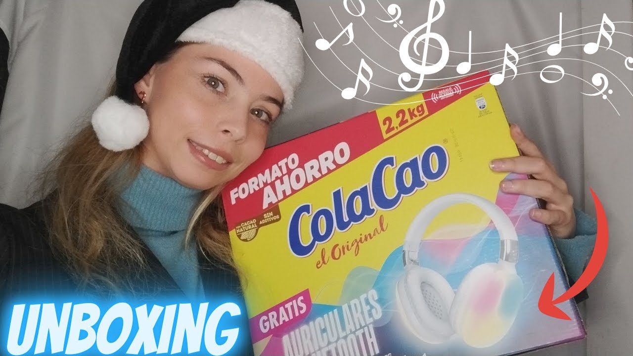 ColaCao 🎶Auriculares🎶 Bluetooth con luces de colores Unboxing
