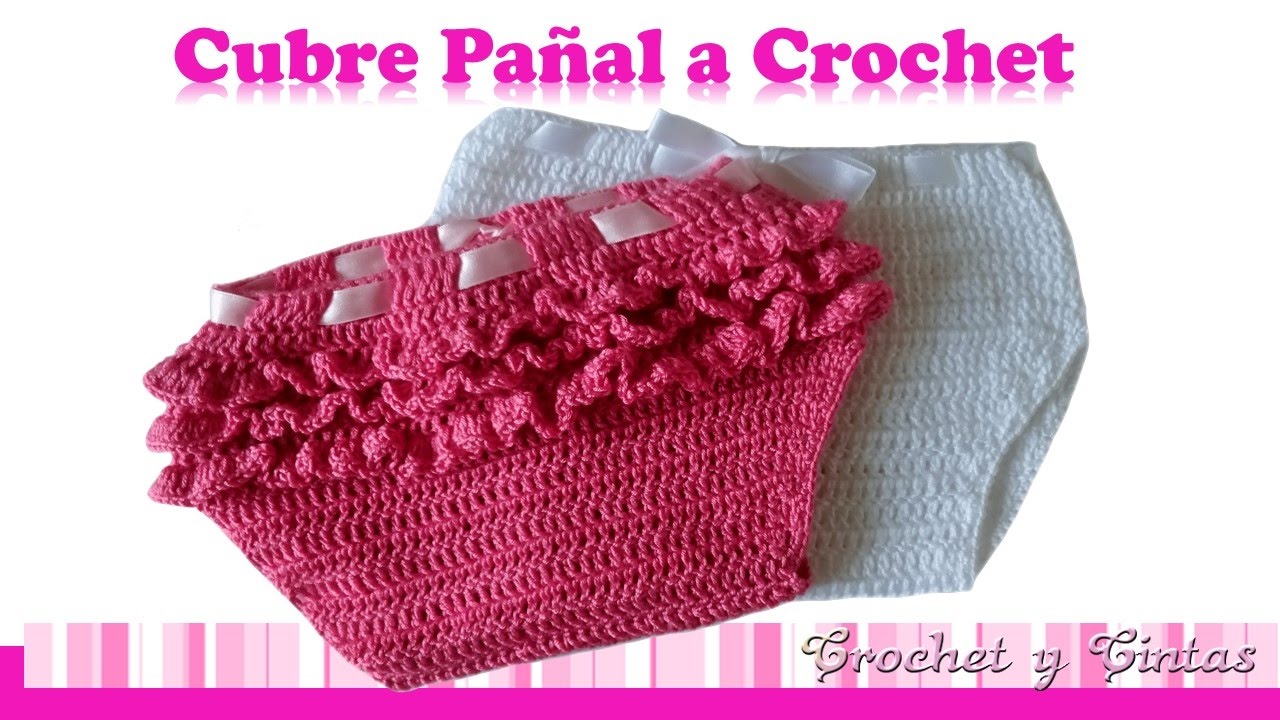 Cubre pañal unisex tejido a crochet (ganchillo)