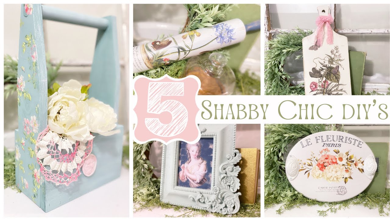 5 EASY SHABBY CHIC DIYS | DIYS USING TRANSFERS | DIY HOME DECOR | SHABBY CHIC HOME DECOR DIYS