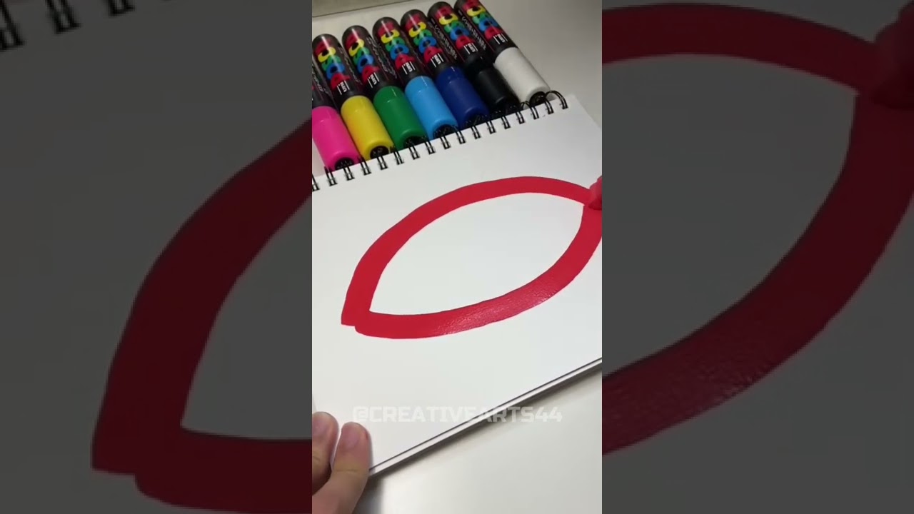 Drawing,But I Got Huge Red Posca Marker💥