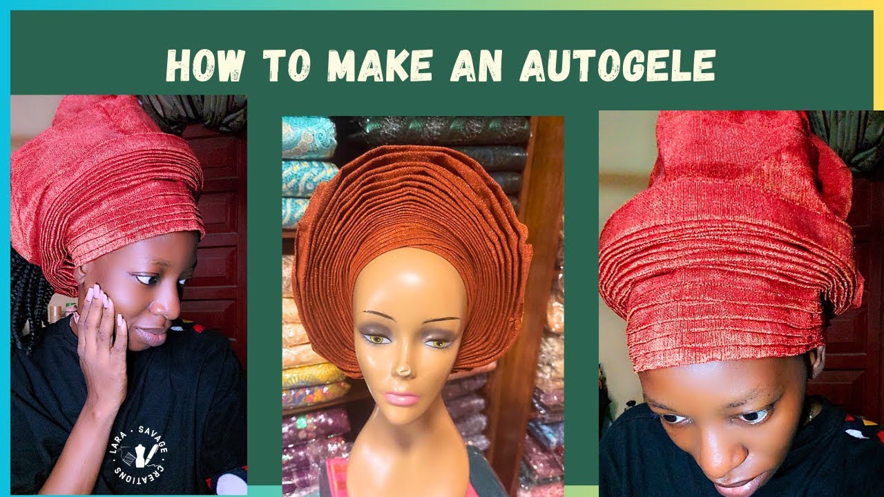 How To Make Round Pleated Autogele (Step By Step) | Full Detailed Auto Gele | Autogele Base
