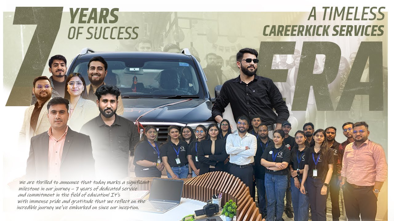 CareerKick Services 7 years of empowering dreams, shaping futures, and rewriting success stories. 🎉