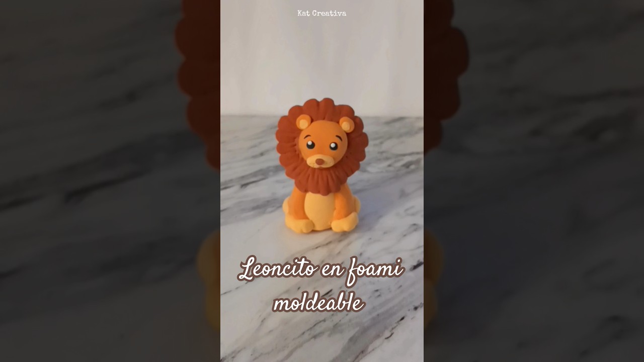 Leoncito en foami moldeable