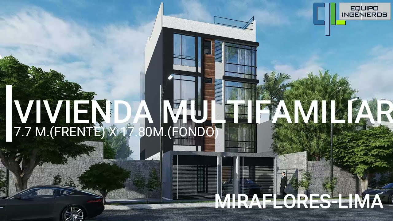 Vivienda Multifamiliar 04 pisos en MIRAFLORES-LIMA- Sr Roberto en terreno de 7x20m.