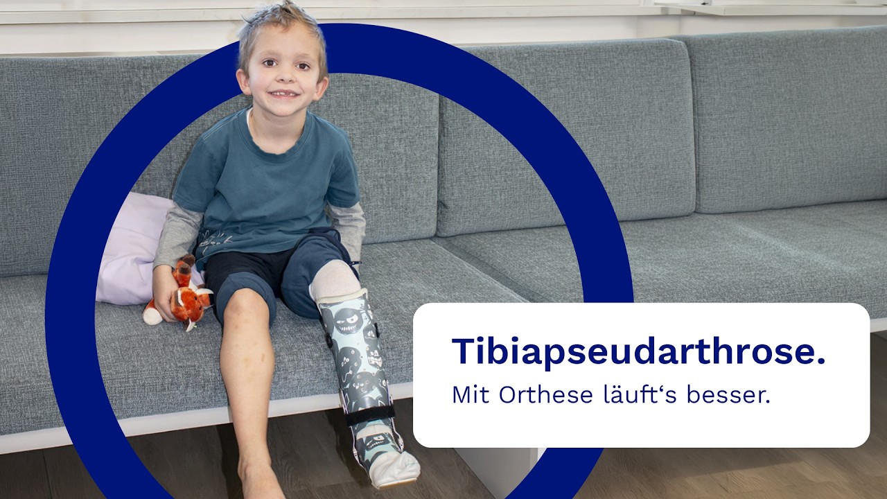 Orthese bei Tibiapseudarthrose - Erik kann wieder springen