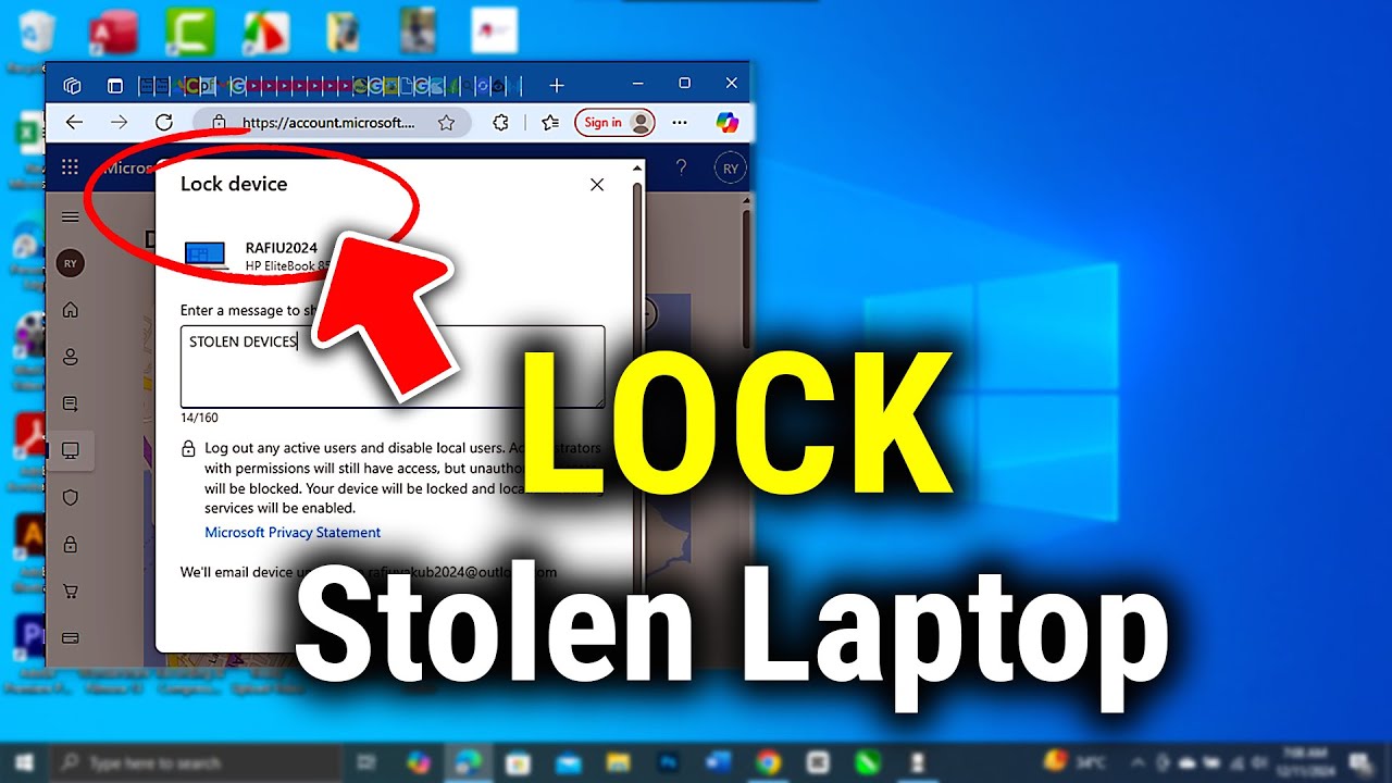 How to Lock Your Stolen windows PC