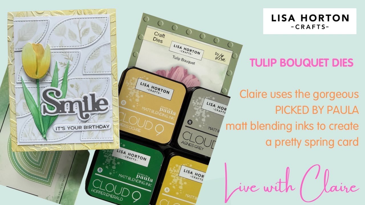 TULIP BOUQUET FOR SPRING feat SPRING FOLIAGE & PICKED BY PAULA MATT BLENDING INK