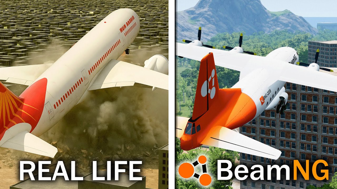 Plane Crashes Based On Real Life Accidents #4 | BeamNG.Drive