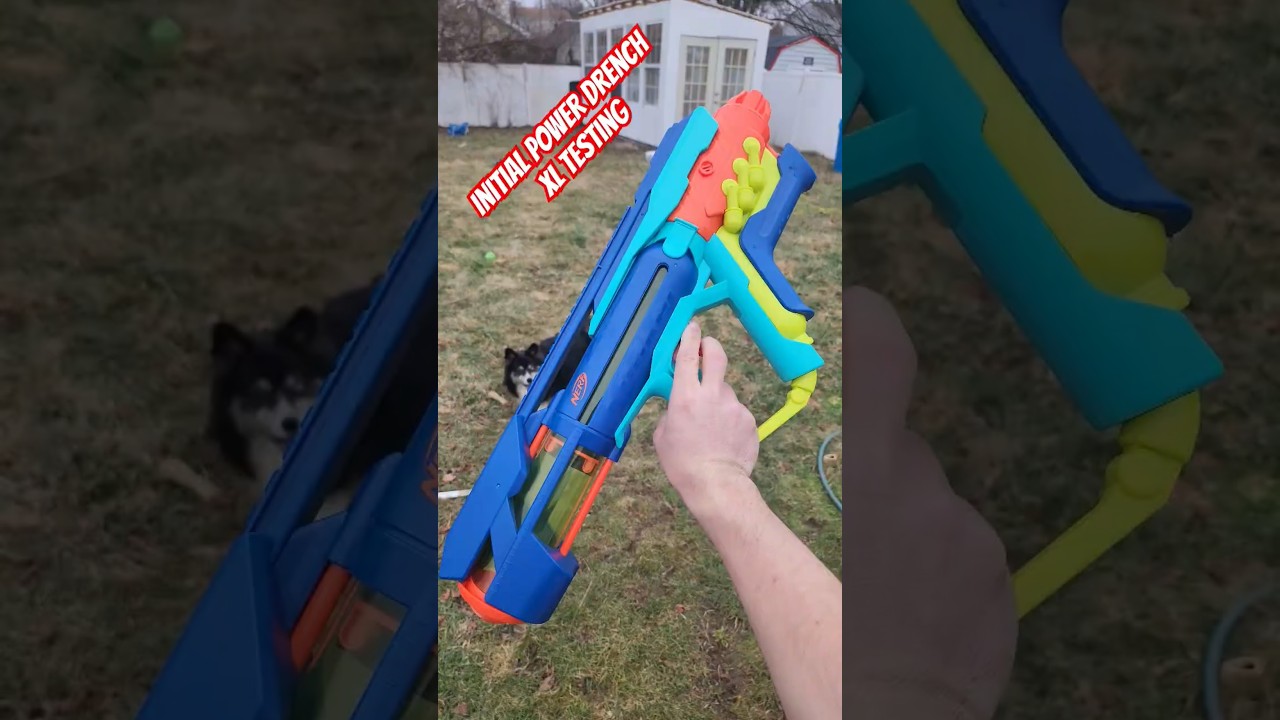 Nerf Super Soaker Power Drench XL First Test #nerf #supersoaker #shorts
