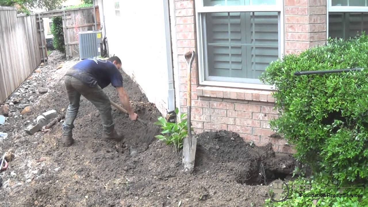 Start 2 Finish of Single Press concrete piers and exposed | Foundation repair dallas