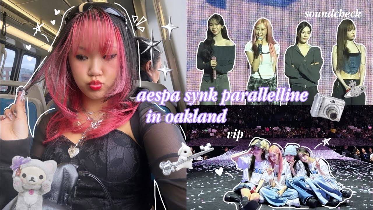 AESPA SYNK PARALLELLINE TOUR OAKLAND 💜 VIP EXPERIENCE, fan cams, concert vlog, soundcheck, freebies