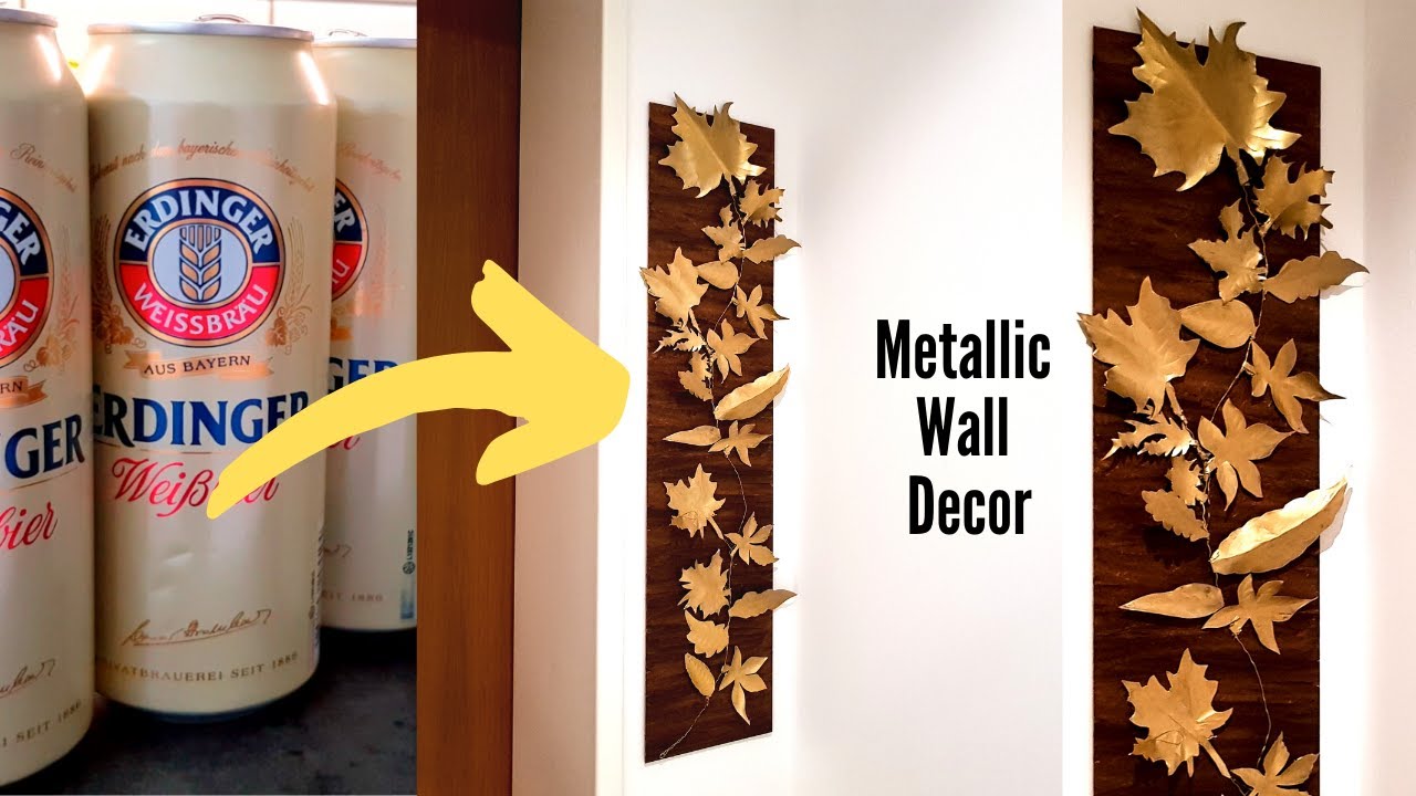 Metallic Wall Decor Using Soda Can | Transform Soda Can in beautiful wall Art | Recycle Metal decor