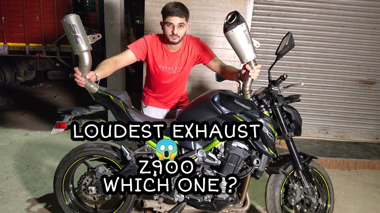 NEW EXHAUST FOR KAWASAKI Z900/LOUD OR NOT?😳 #kawasaki #z900 #loud #scunit