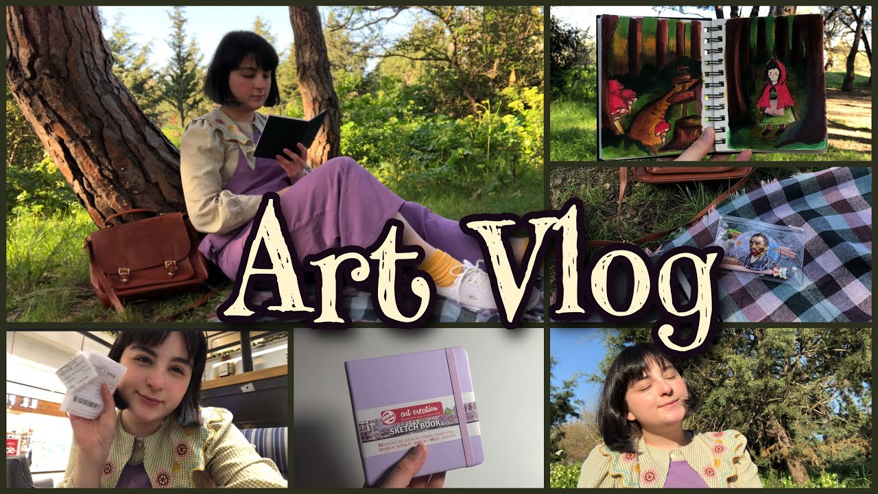 ART VLOG | Doğada Çizim yapıyorum | kırtasiye | sinema | eskiz defteri