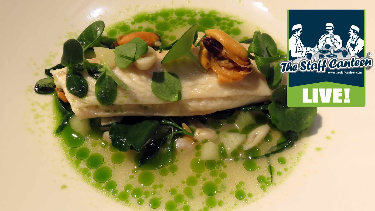 Michelin star chef Clare Smyth create Dover Sole, lovage, shellfish, sea vegetable minestrone