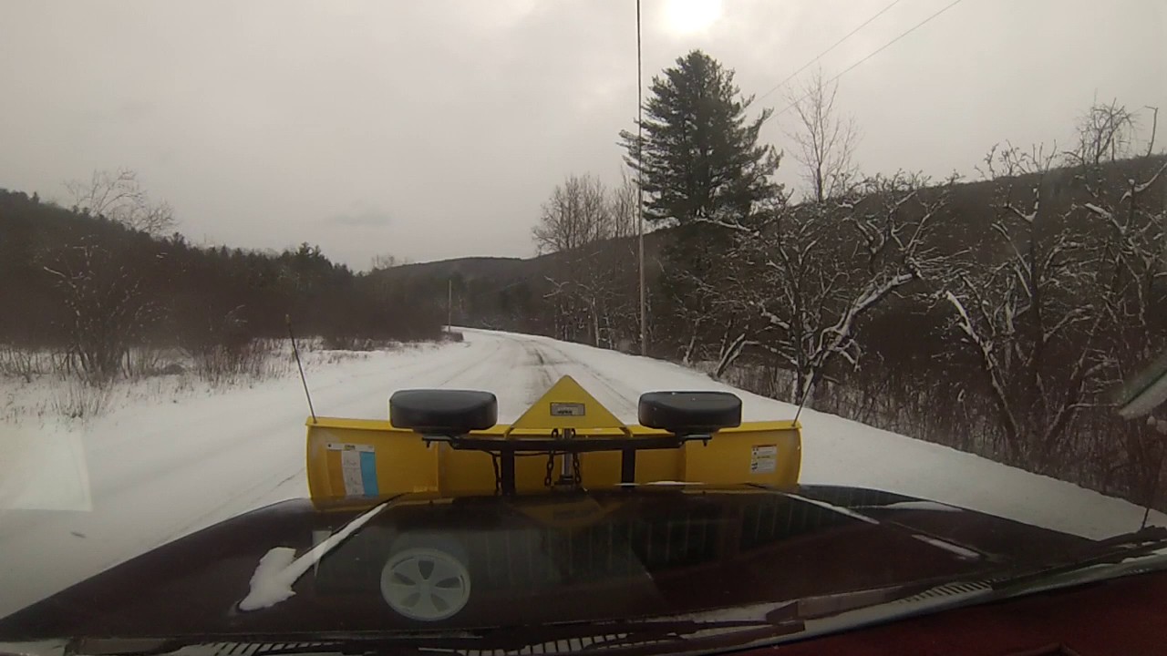 Plowing winter storm niko