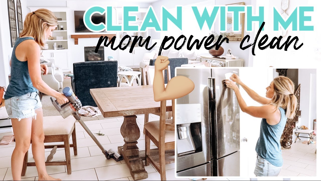 Busy Mom Clean With Me | Kitchen & Living Room Cleaning Motivation During Kids' Nap | Kendra Atkins