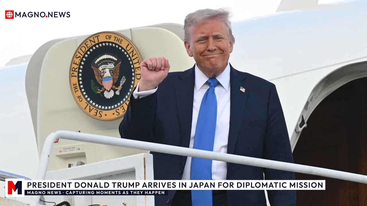 🇺🇸|🇯🇵 President Trump Arrives in Japan for Meeting with Emperor Naruhito and PM Takaichi [LIVE]