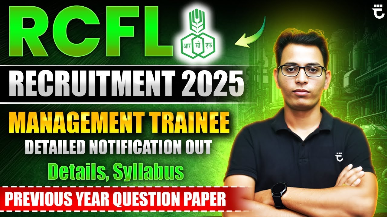RCFL Recruitment For Management Trainee | Syllabus, Exam Pattern, PYQ Cut-off | Sumit Prajapati