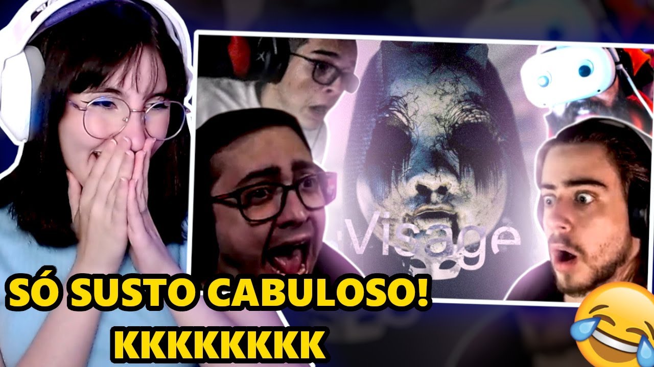 CATIA REAGE AOS MAIORES SUSTOS EM LIVE #6 - Streamers jogando VISAGE!