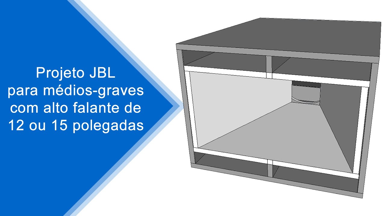 Projeto JBL para médios-graves com alto falante de 12 ou 15 polegadas