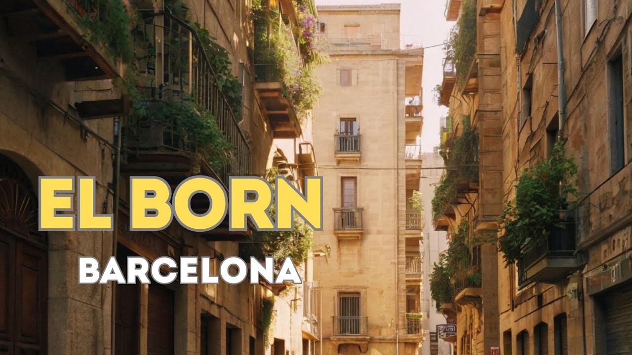 [4K] El Born, Barcelona | medieval streets and basilica Santa Maria Del Mar | Walking tour
