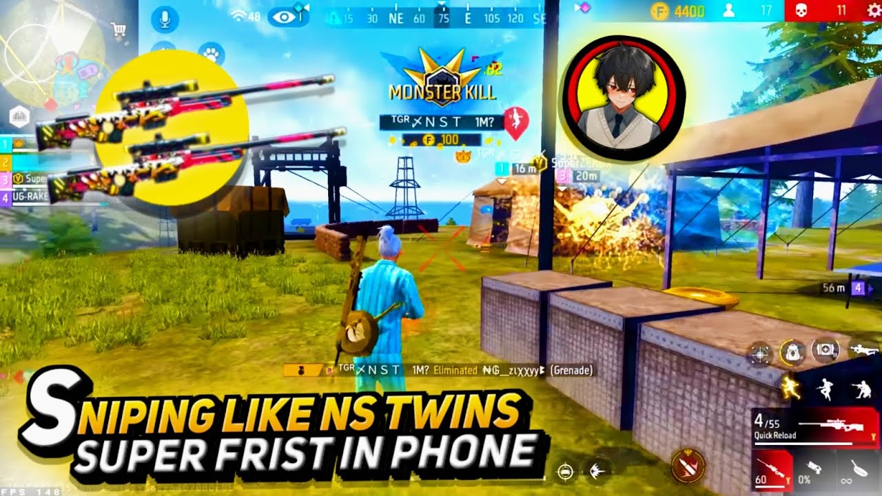 Ns Twins এর মত ফাস্ট Sniper চালাতে পারবে ফোনে 😐😐 Frist Awm trick 😴👍 #bangladesh #freefire #garenafre