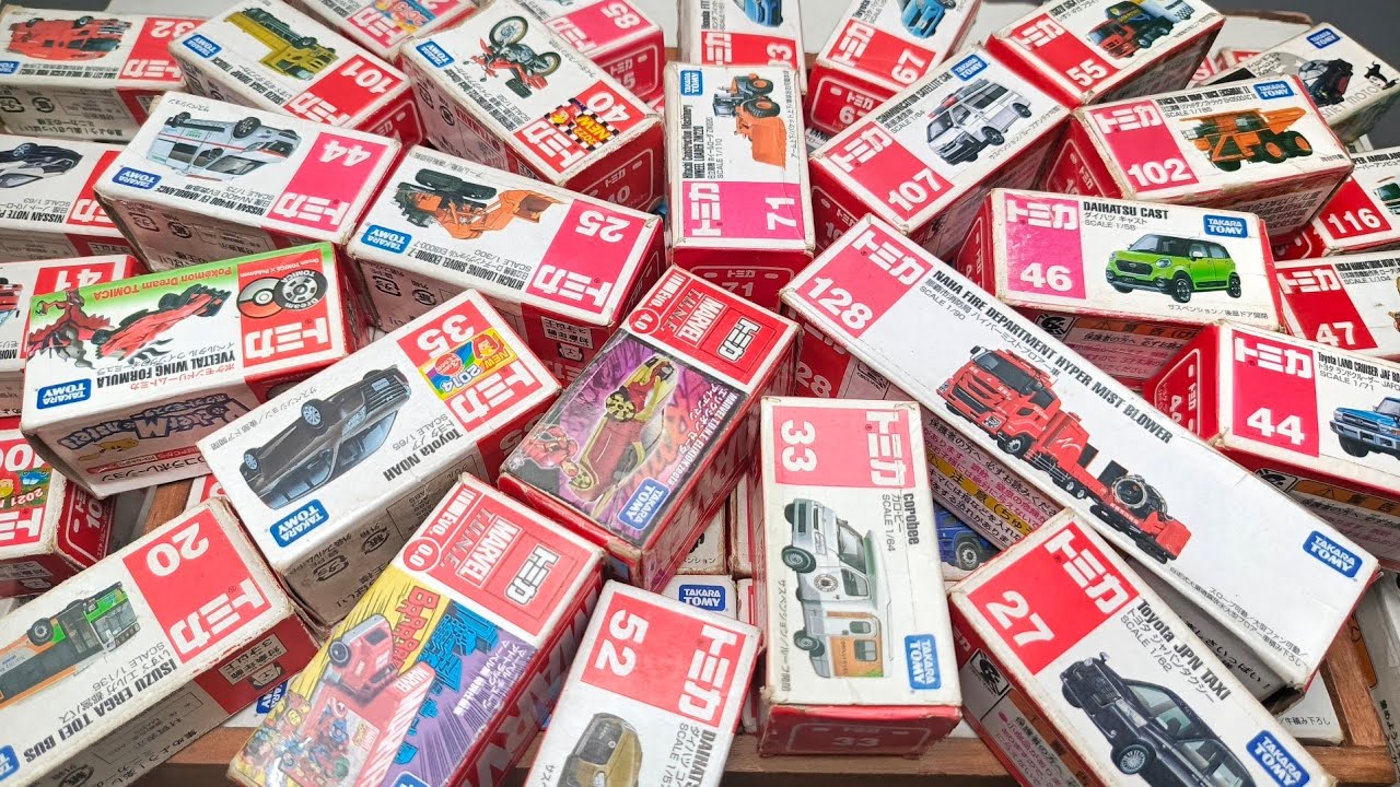 【トミカ】ミニカー大集合! Vo9 遊んだトミカを箱に入れて並べてみました。