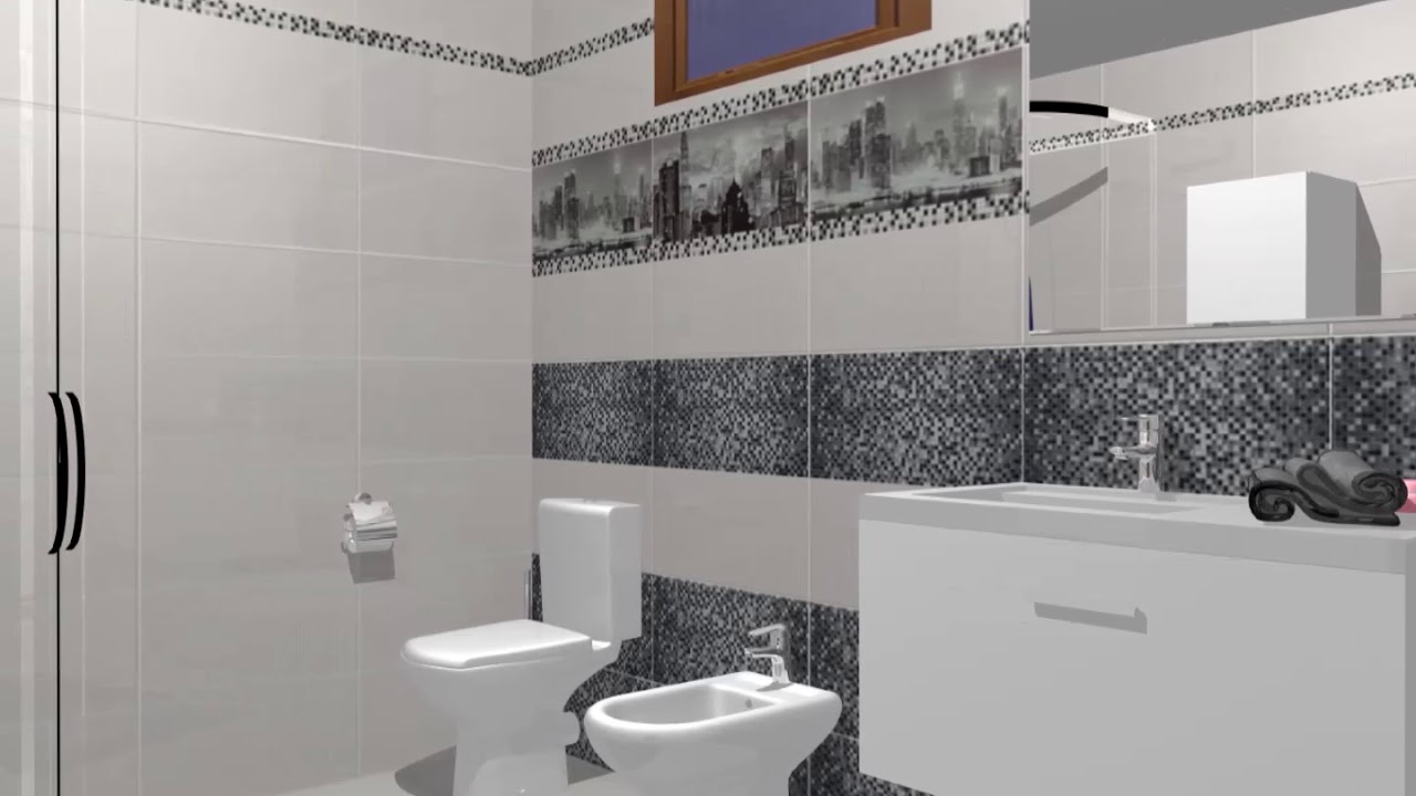 Model de design baie- gresie şi faianţă din colecţia vampa