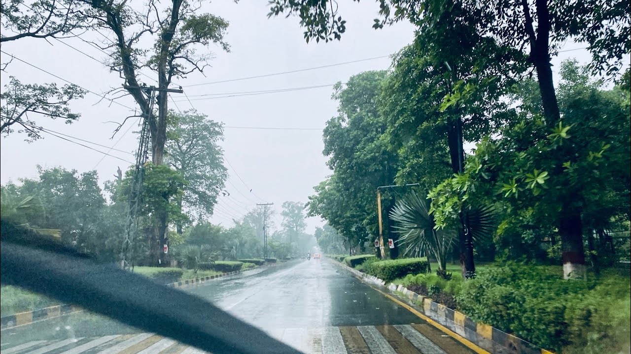 Faisalabad 2020 Monsoon Heavy Rain Drive, Punjab, Pakistan 🇵🇰