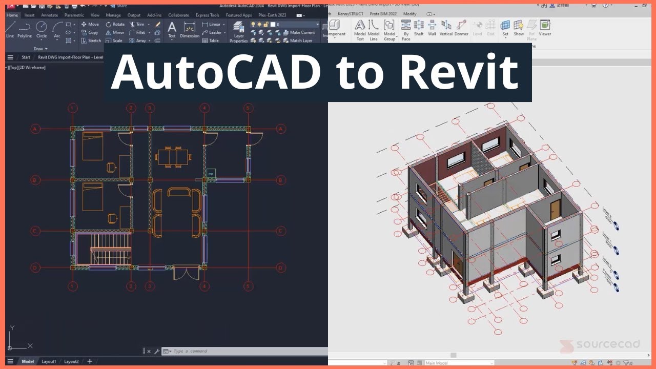 Как импортировать файлы DWG в Revit и создать с их помощью план этажа