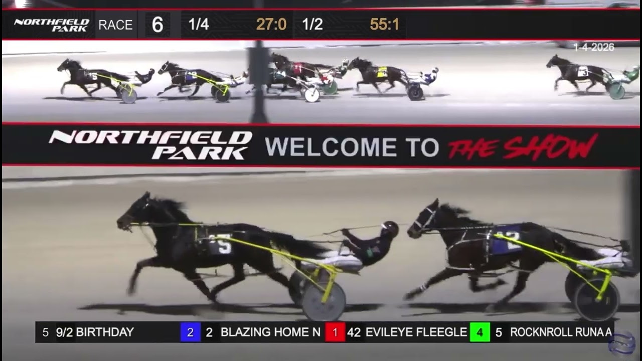 Blazing Home N wins Open Pace at Northfield Park | 1/4/26