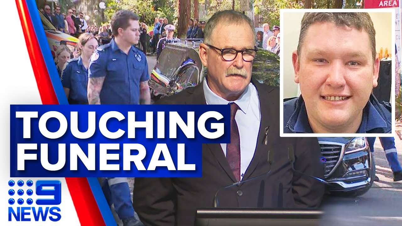 Slain paramedic remembered at touching funeral | 9 News Australia