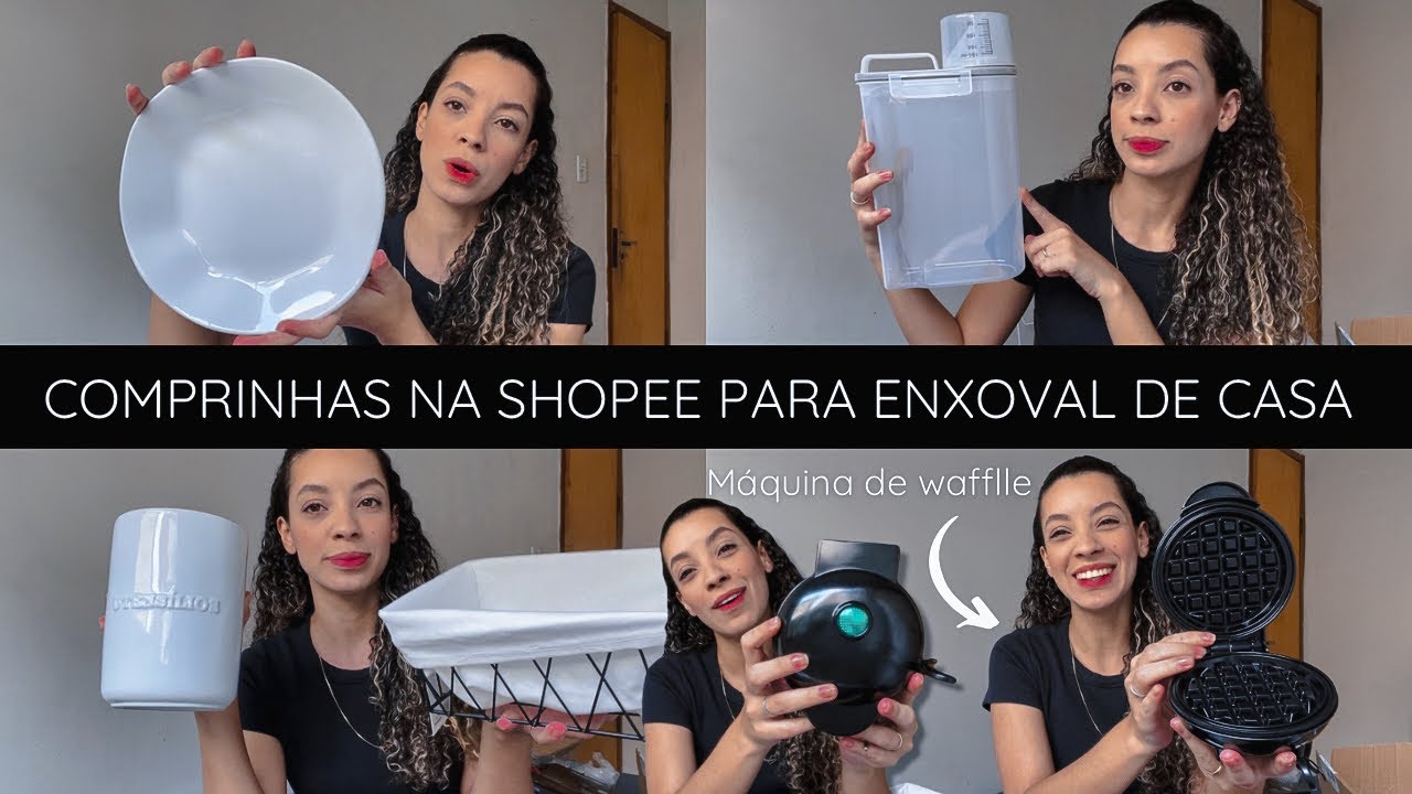 COMPRINHAS NA SHOPEE PARA ENXOVAL DE CASA - Mini máquina de waffle | Pratos ryo white Oxford e mais