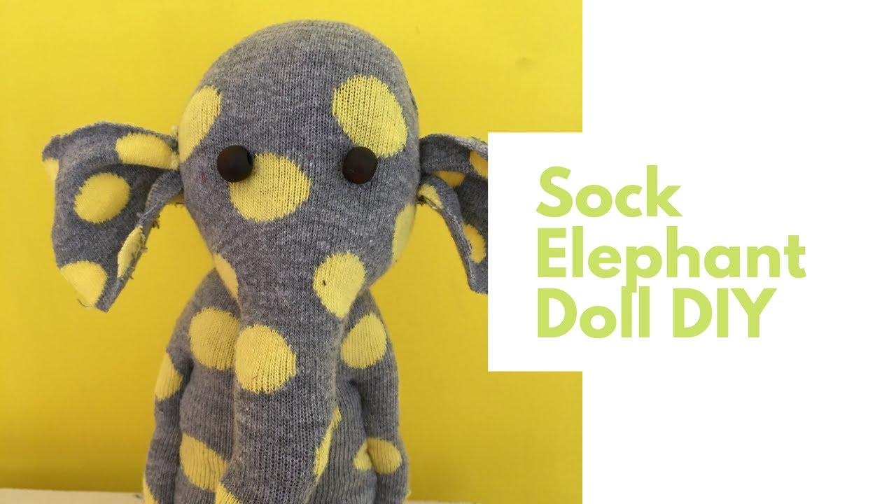 DIY Socks doll | Sock elephant doll DIY | Stuffed sock doll ideas