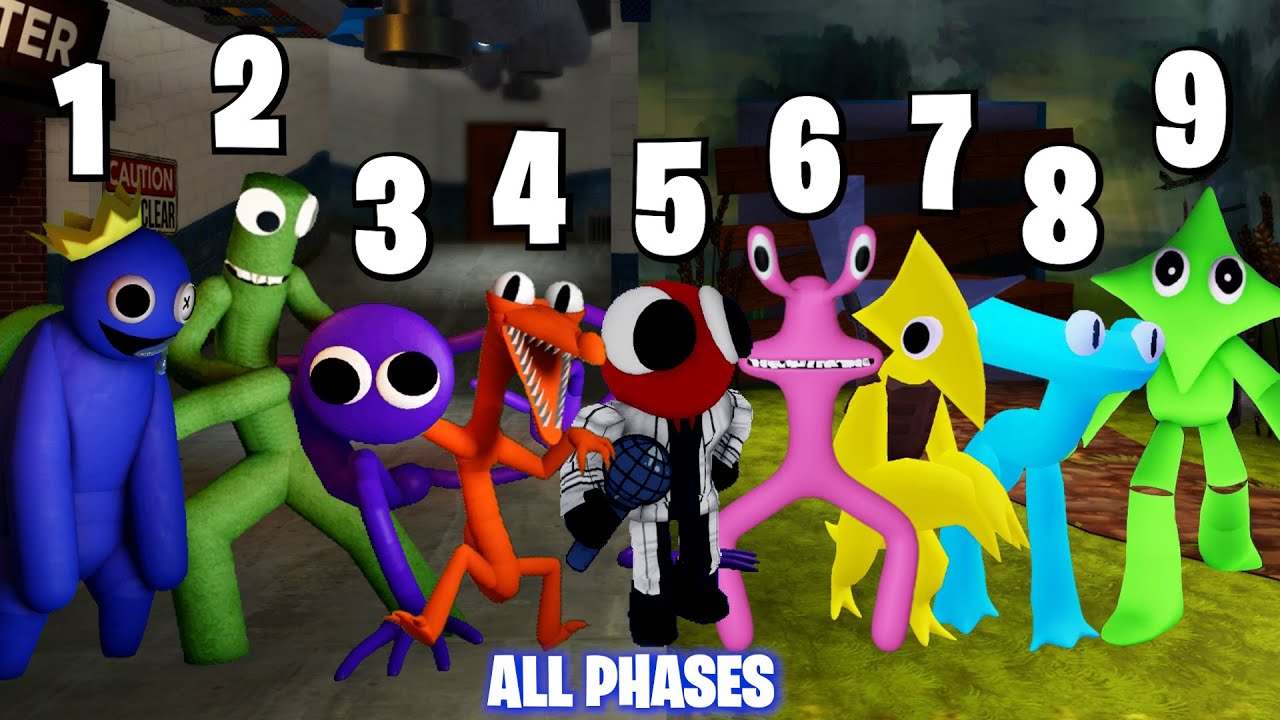 (Lime) Rainbow Friends ALL PHASES - Friday Night Funkin' | Roblox Rainbow Friends