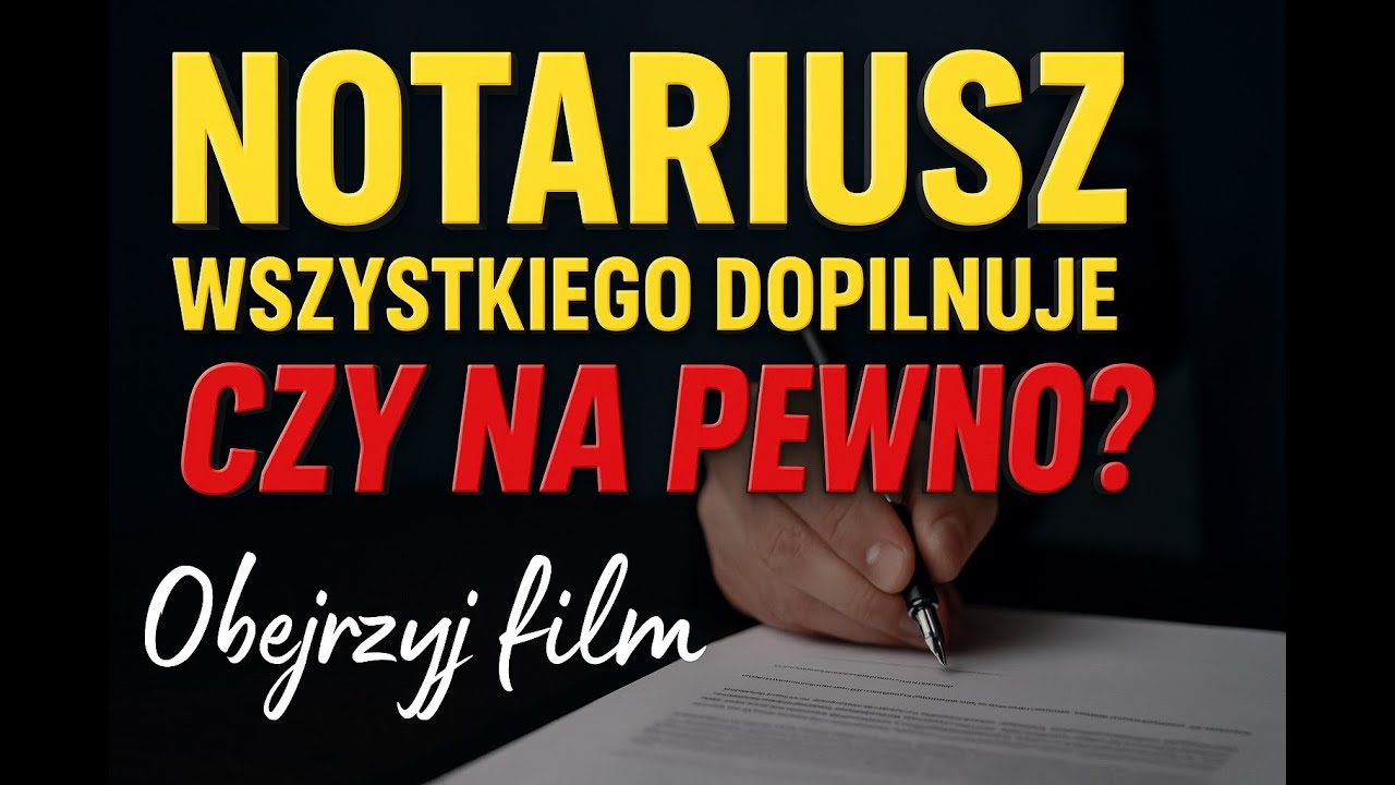 Podpisujesz akt notarialny? Zobacz, czego NOTARIUSZ nie sprawdza