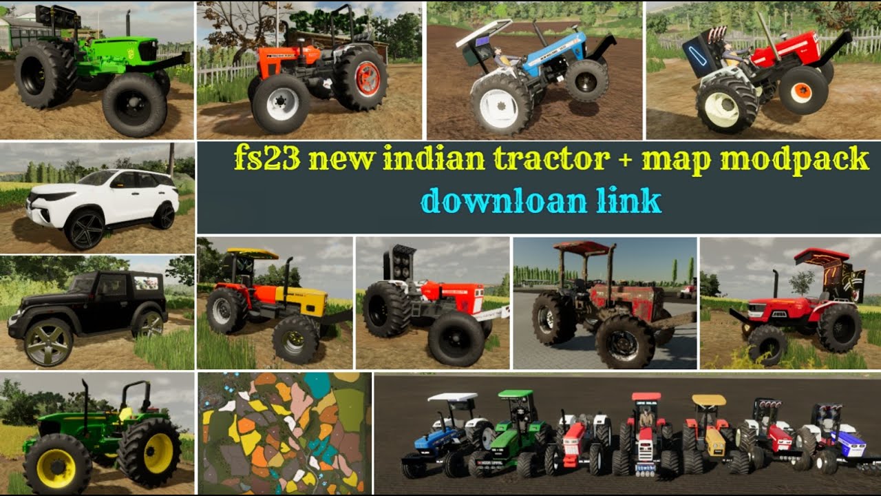 fs23 new indian tractor mod // download link // new tractor+map #fs23
