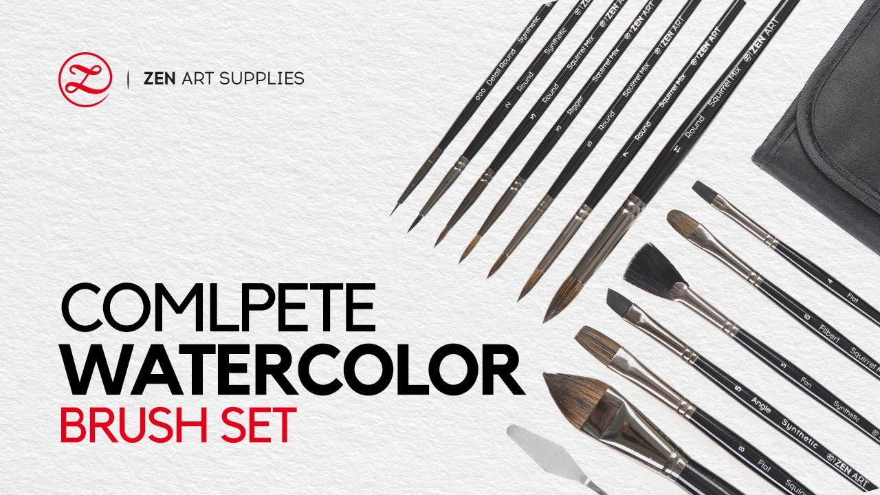 BEST Watercolor Brush Set | Turner Collection Brush Set by ZenART Supplies