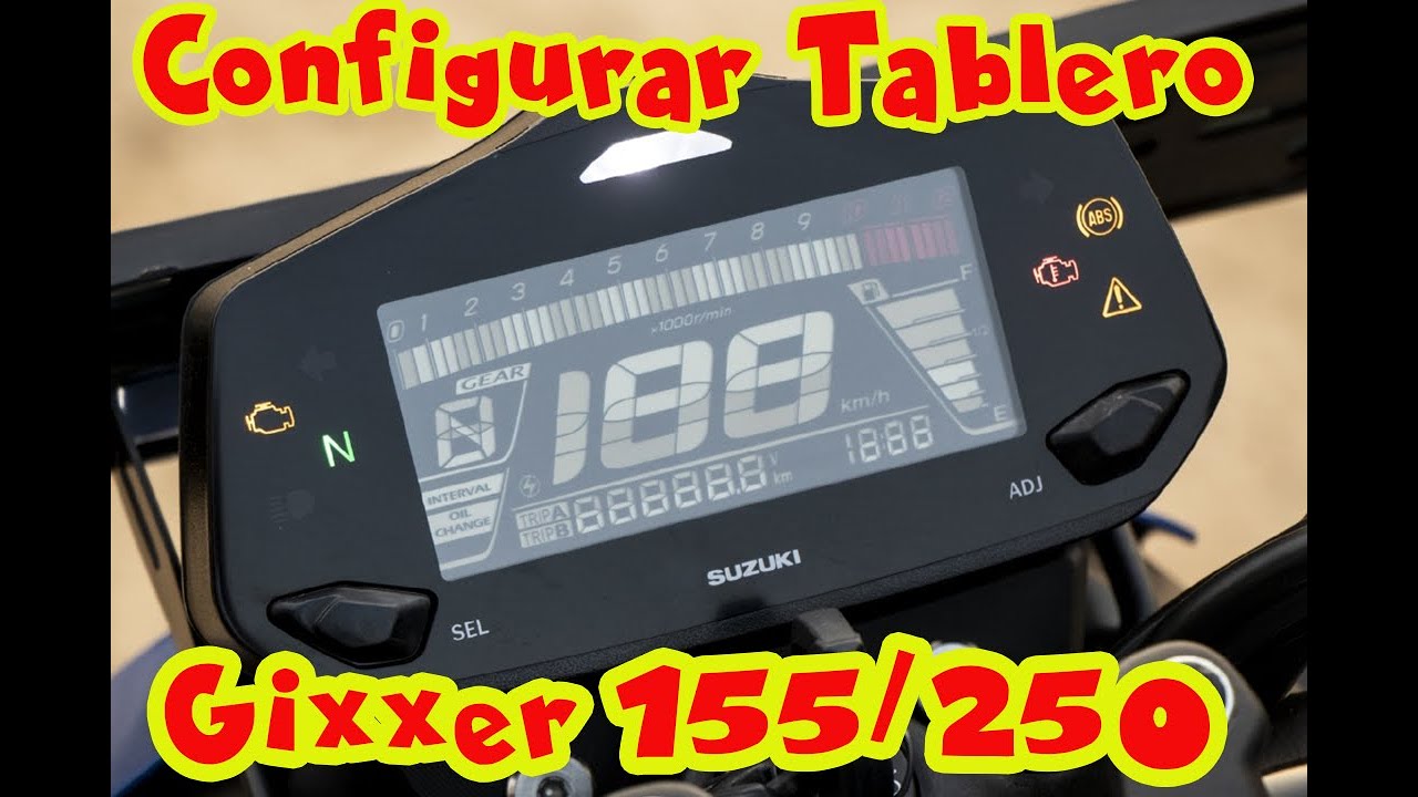 Configurar #tablero #suzuki #gixxer #250 #155 #facil